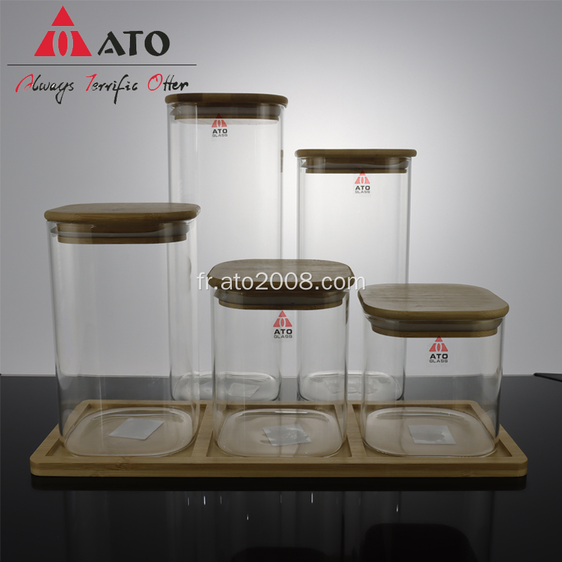 ATO High Borosilicate Glass Tea Storage Bottle Conteneur