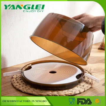 Premium Large Round Portable Cake Carrier with Locking Lid and Handle