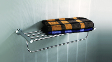 Wall Hung Chrome Double Layer Towel Rack