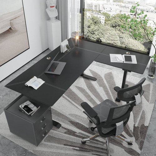 Office Modern Desk UV leather surface boss desk Factory