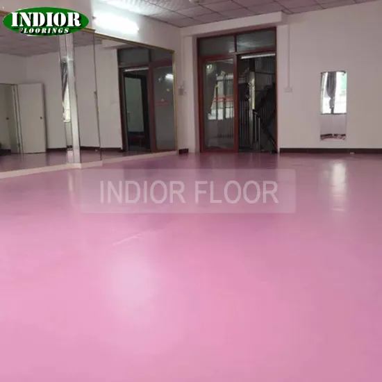 Professional Tap Dance 4mm PVC Plastic Waterproof Flooring in Black - Ideal for Minimalist Hotels