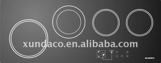 90cm ceramic hob with 4 heating zone