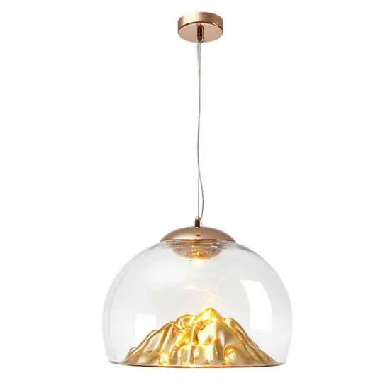 INSHINE Bright Gold Strip Brass Pendant Light