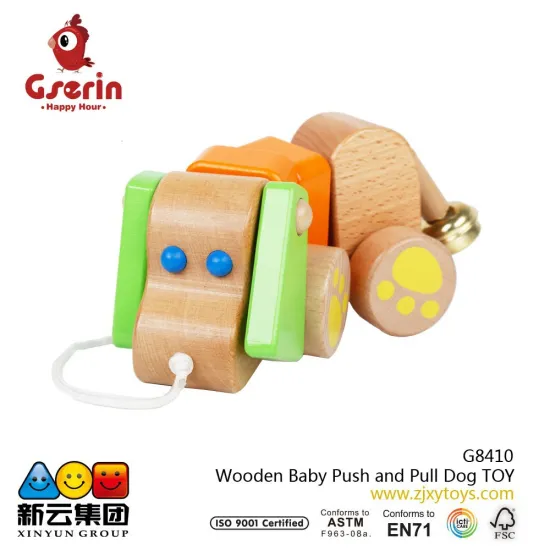 Wooden Baby Push and Pull Dog TOY