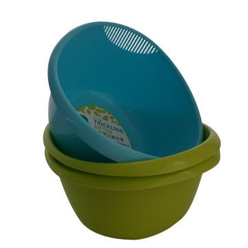 Fashionable and durable plastic square strainer, 3 colors available, easy to use and clean