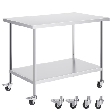 Heavy duty stainless steel kitchen work table