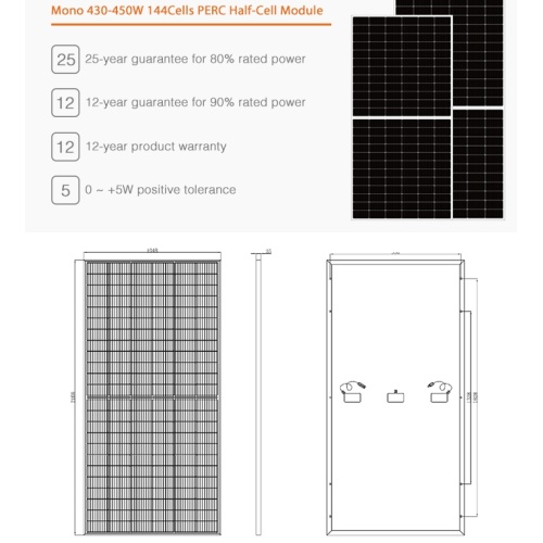 Half Cut 445W to 450W Monocrystalline Solar Panels: Enhancing Efficiency
