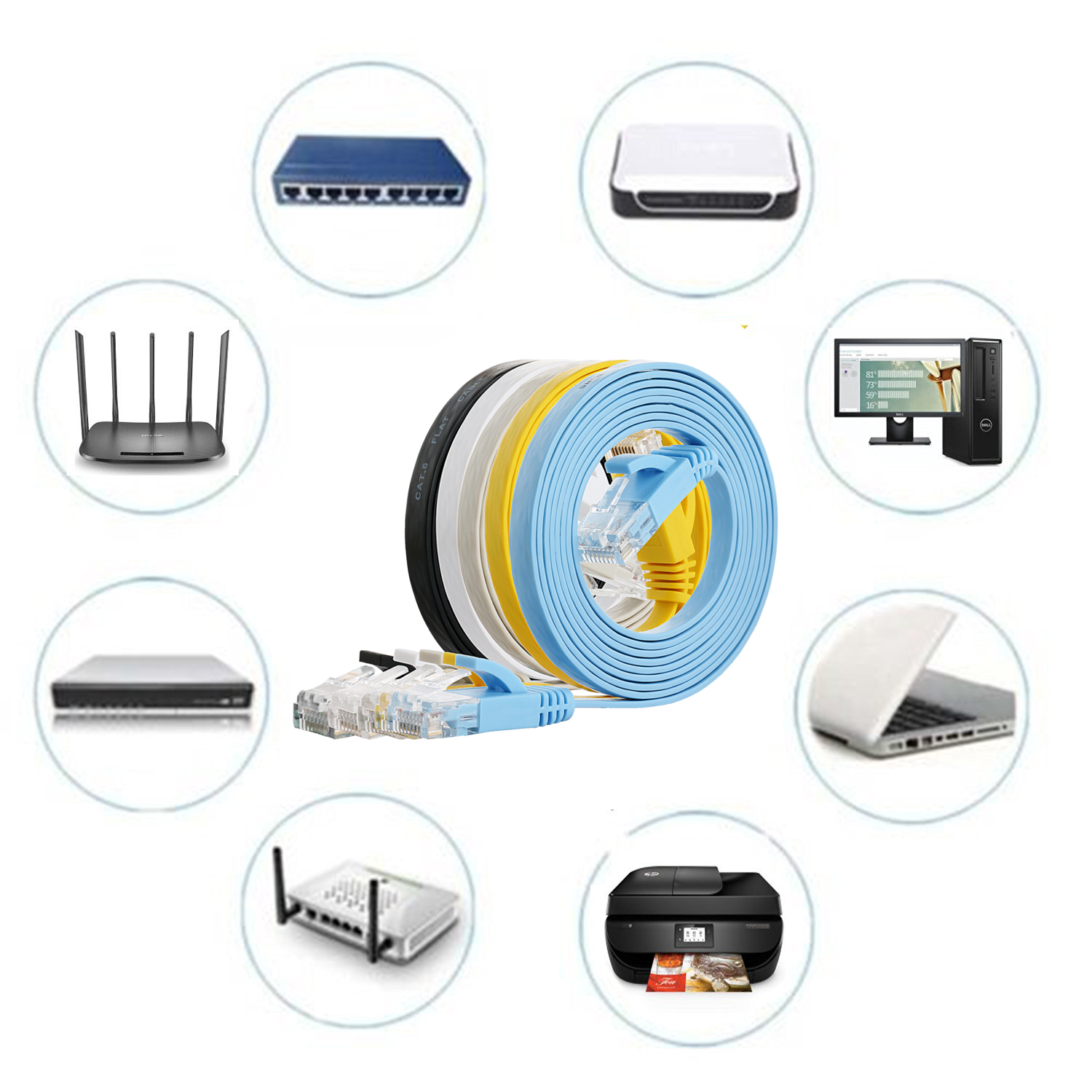 Cat5e Flat Cable Application