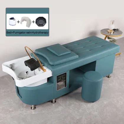 Head Therapy Massage Beauty Salon Equipment: Shampoo Bed with Head Massage for Hair Treatment