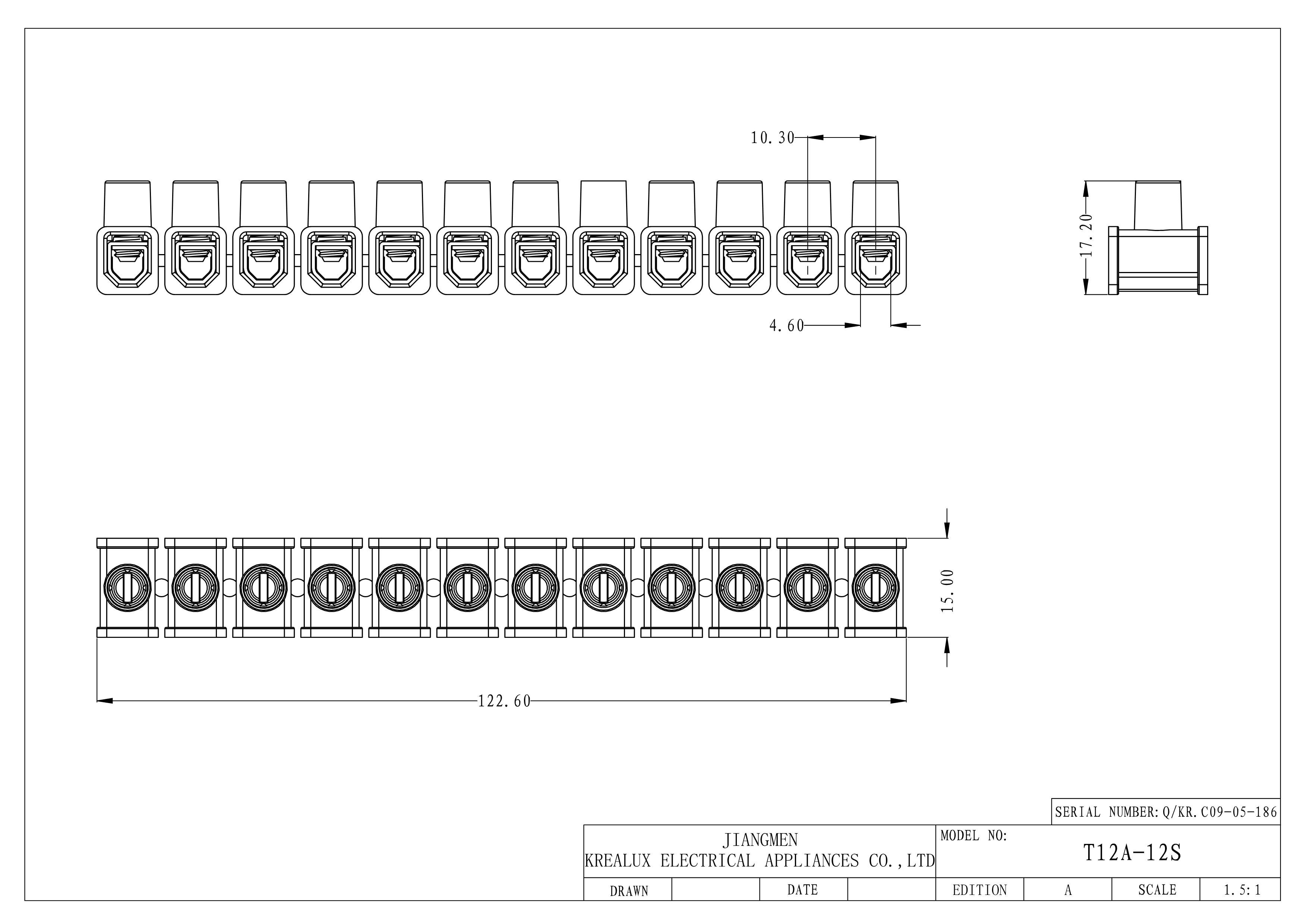 Beleks 12Ways Screw Fix Terminal Blocks