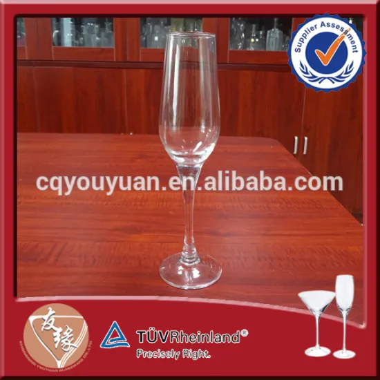 Wholesale thick-walled 7.5oz handblown cheap champagne glass flute