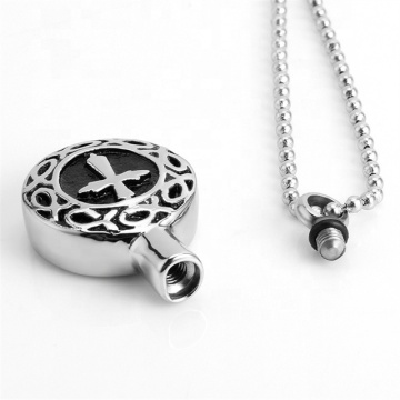 Yiwu Aceon Stainless Steel Vintage Jesus Fish Black Cross Pendant