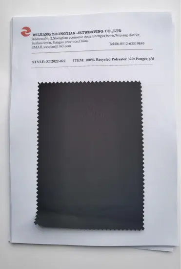 100% Recycled Polyester 320t Pongee p/d