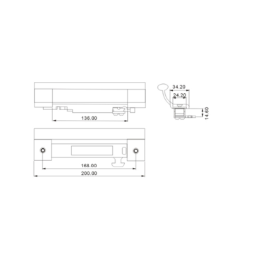 손잡이가 있는 슬라이딩 잠금