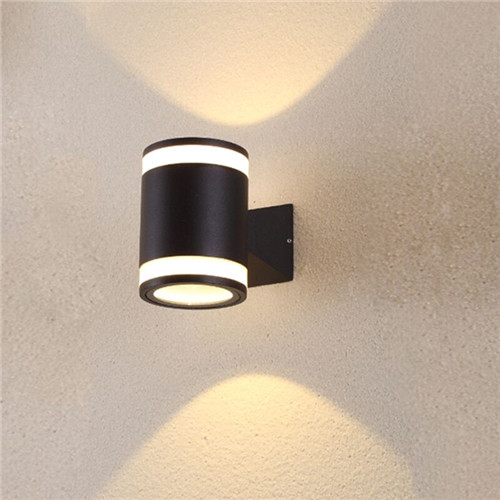 Black White Up Down LED Outdoor Wall Light