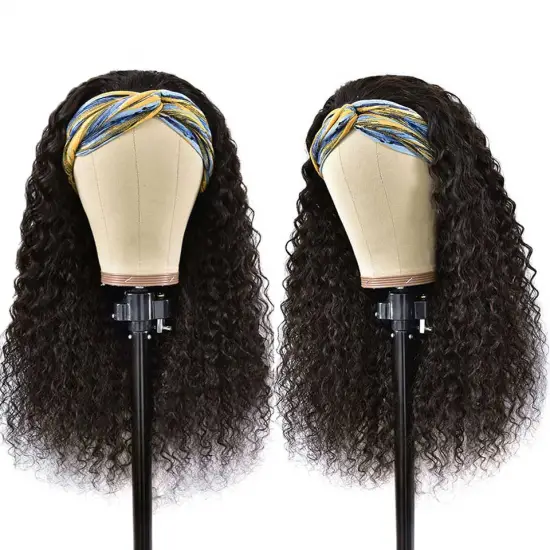 Head band Wigs For Black Women Malaysian Body Wave Human Hair Wigs With Headband Glueless Remy Scarf Headband Wig Human Hair