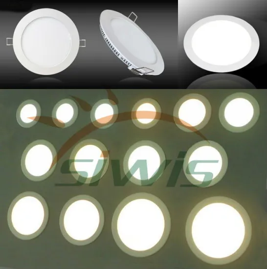 Smd3014 Led Flat Panel Lights Round 10watt Aluminum 12vdc / 24vdc