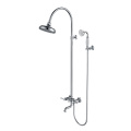 Exposed 3 Handle Tub & Shower Faucet Set