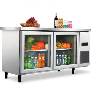 CE Certified Double Door Under Counter Commercial Refrigerator Freezer for Restaurants