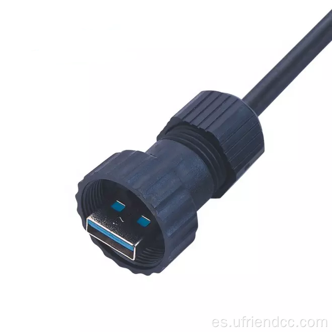 IP67 USB2.0/3.0 Cabeza de conector de campo de campo USB Cables de conector USB