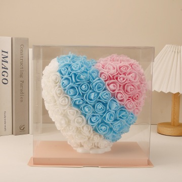 Factory Direct Wholesale Artificial Roses with Custom Logo in PVC Box