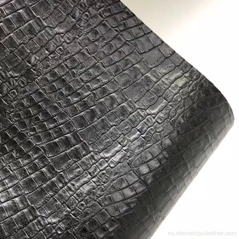 material de la bolsa Cuero de cocodrilo falso PU Cuero artificial