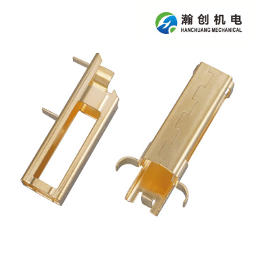 Gold Plated Rectangular Stamped Brass Socket Terminals