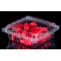 Caja de empaquetado de frutas transparentes con tapa cuadrada