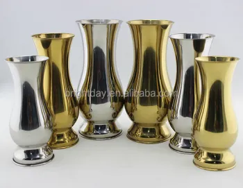 Customizable Stainless Steel Flower Vase for Home and Wedding Decor