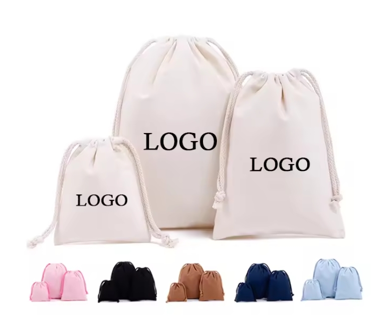 Promoción Varias bolsas de lienzo de color lienzo