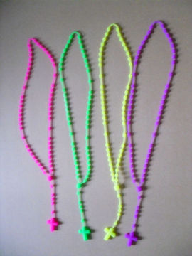 Anti-dust Silicone Accessories , Pretty Cross Pendant Multi-color Silicone Necklace