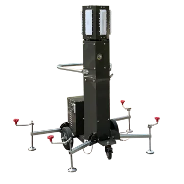 Convenient LED 5 m telescopic mobile lighting tower