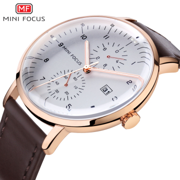 New Arrival: MINI FOCUS 0052G - Luxury Royal Golden Quartz Sports Watch for Men