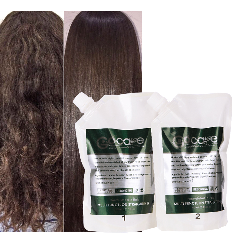 GOCARE Wholesale Hydrolyzed Keratin Rebonding Hair Collagen Relaxer Cream Hair Straightening Cream