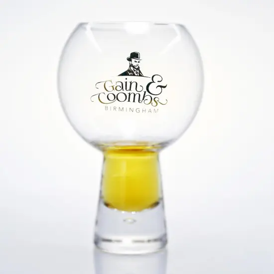 hand blown gin balloon glass custom logo