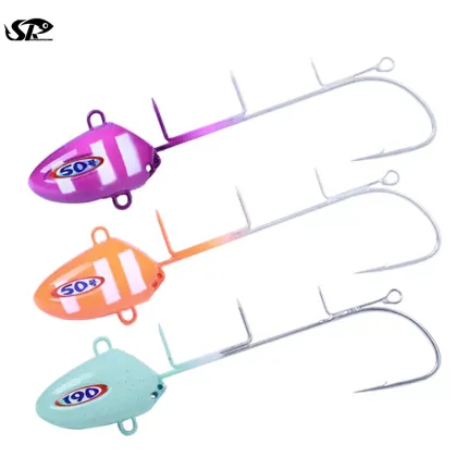  SUPERIORFISHING Lead Tenya Jig Head Single Hook Luminous Jig Head LS302