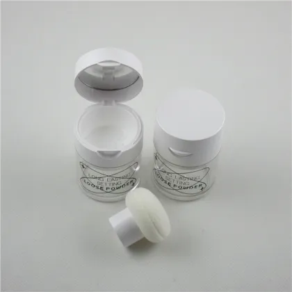 TM-P1234 15g Plastic Loose Powder Container with Puff
