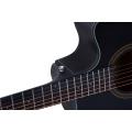 41 inch black matte acoustic guitar