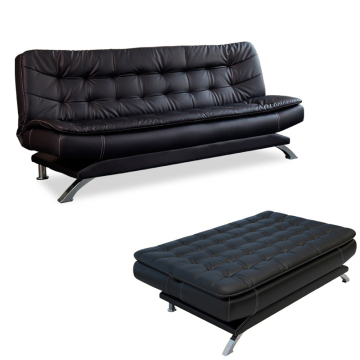 Sofa sectional kulit hitam HF-06C untuk furnitur ruang tamu
