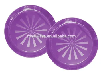 Small round flat food grade plastic plates, reusable hard plastic plate