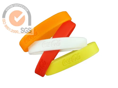 Coca Cola Silicone Wrist Brand With Embossed Logo 