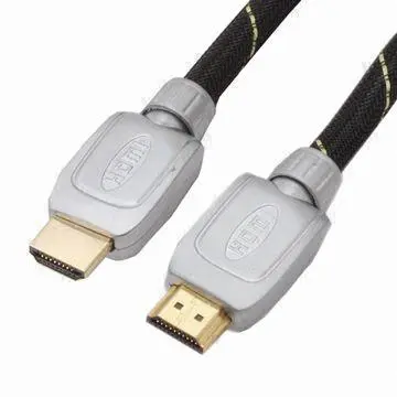 HDMI Cables, 19-pin Male to Male, 24K Gold-plated Plugs and 100% Triple Shielding