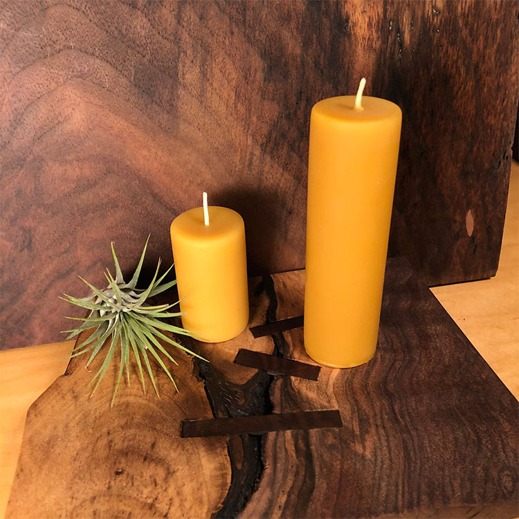 Venda por atacado grande beeswax pilar velas a granel