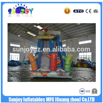 SUNJOY 2016 high quality inflatable surfing slide, inflatable pirate slide, inflatable surf and slide for sale
