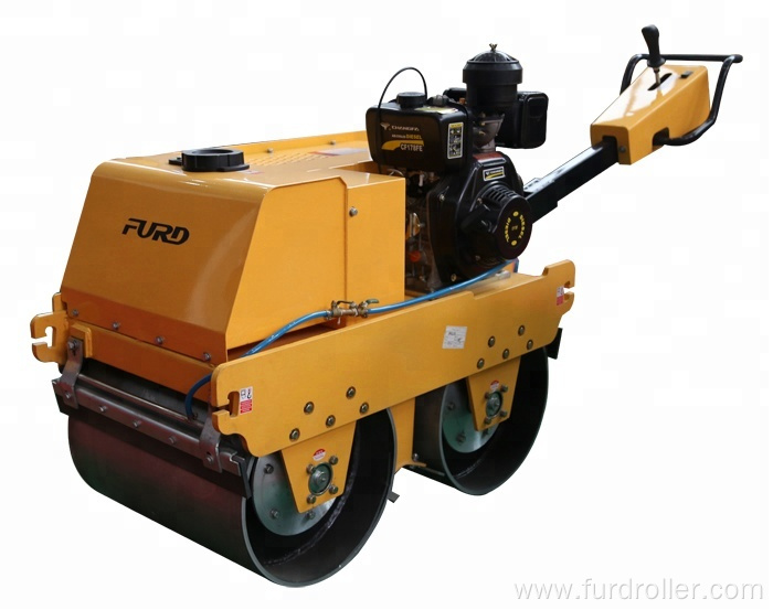 Road construction double drum mini hand road roller FYLJ-S600C