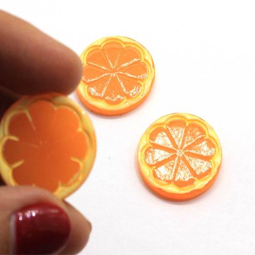 Super Quality Simulation Orange Slice Resin Cabochon For DIY Toy Phone Shell Ornaments Or Kids Bedroom Decor