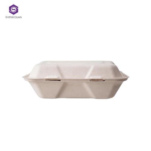 Degradable Disposable Lunch Bento Box Cardboard Lunch Box Microwave Paper Plate Dish Restaurant Serving Supplies Customized Size