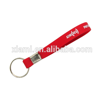 mass production bright red printed words silicone keychain machine