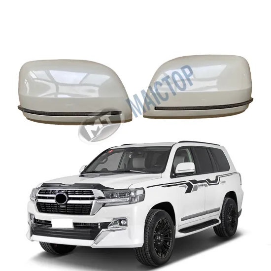 MAICTOP Chrome White Black Streamer Turn Signal Side Rearview Mirror Cover for Land Cruiser 200 2016-2019