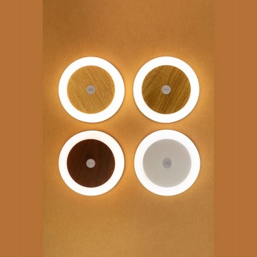 New Trend Dazzle Round Shape USB Rechargeable Wall Lamp with Motion Sensor